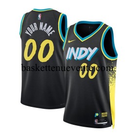 Maillot Basket Indiana Pacers Personnalisé Nike 2023-2024 City Edition Noir Swingman - Homme